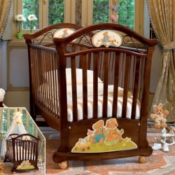 Pali Art Nouveau walnut детская кроватка 125х65 см