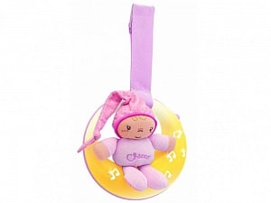 Chicco Подвеска для кроватки музык. Спокойной ночи, луна розовая