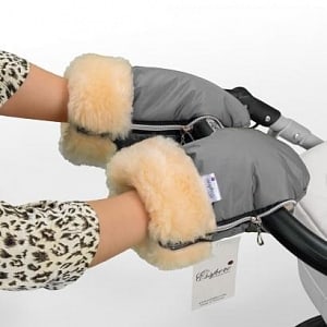 Esspero Double муфта-рукавички для коляски (Натуральная шерсть)