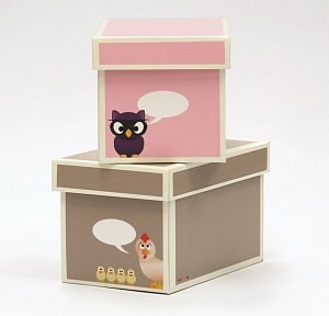 Krooom - Набор из двух коробок с крышками для детей "Opal medium"